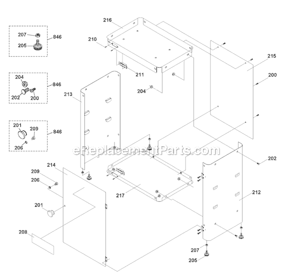 Page B Diagram and Parts List for PCB330BS Type 1 Porter Cable Band Saw